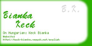 bianka keck business card